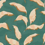 Brewster Home Fashions Callista Teal Leaves Wallpaper - SKU EJ318055