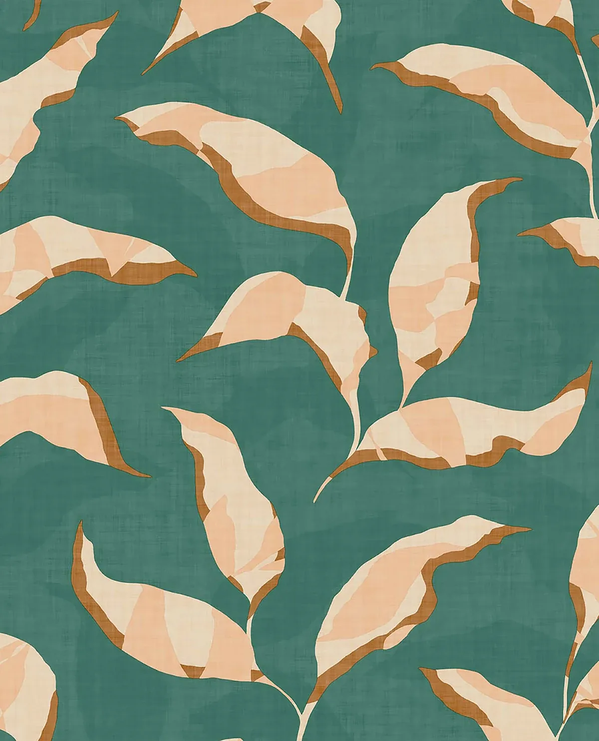 EJ318055 | Callista Teal Leaves Wallpaper