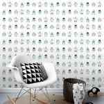 Brewster Home Fashions Callum Teal Robots Wallpaper - SKU 4060-138938