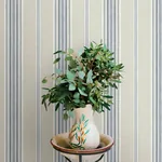 Brewster Home Fashions Calvados Blue Linen Stripe Wallpaper - SKU 4169-83123