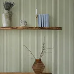 Brewster Home Fashions Calvados Moss Linen Stripe Wallpaper - SKU 4169-83121