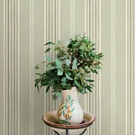 Brewster Home Fashions Calvados Moss Linen Stripe Wallpaper - SKU 4169-83121