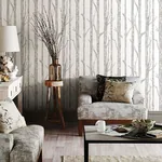 Brewster Home Fashions Cameron Off White Trees Wallpaper - SKU 2811-BLW10501