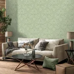 Brewster Home Fashions Camille Sage Damask Wallpaper - SKU M1744
