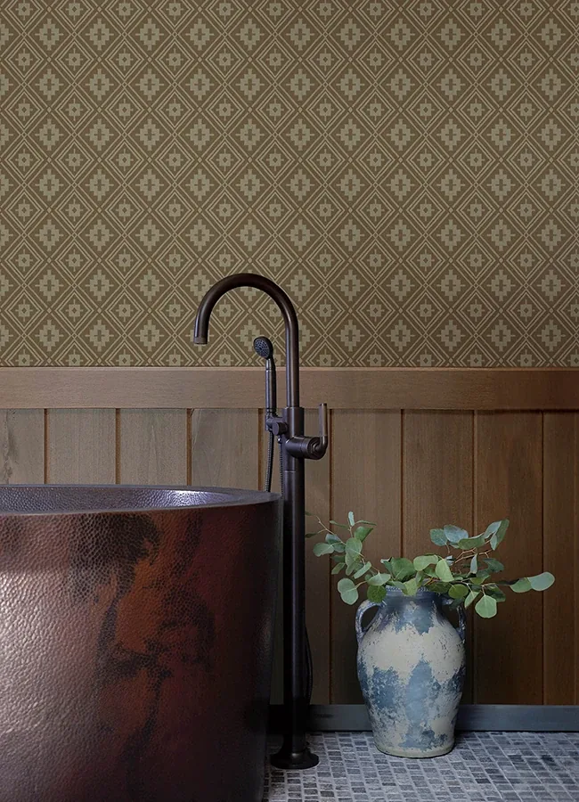 Brewster Home Fashions Camp Blanket Chestnut Wallpaper - SKU 4142-72660