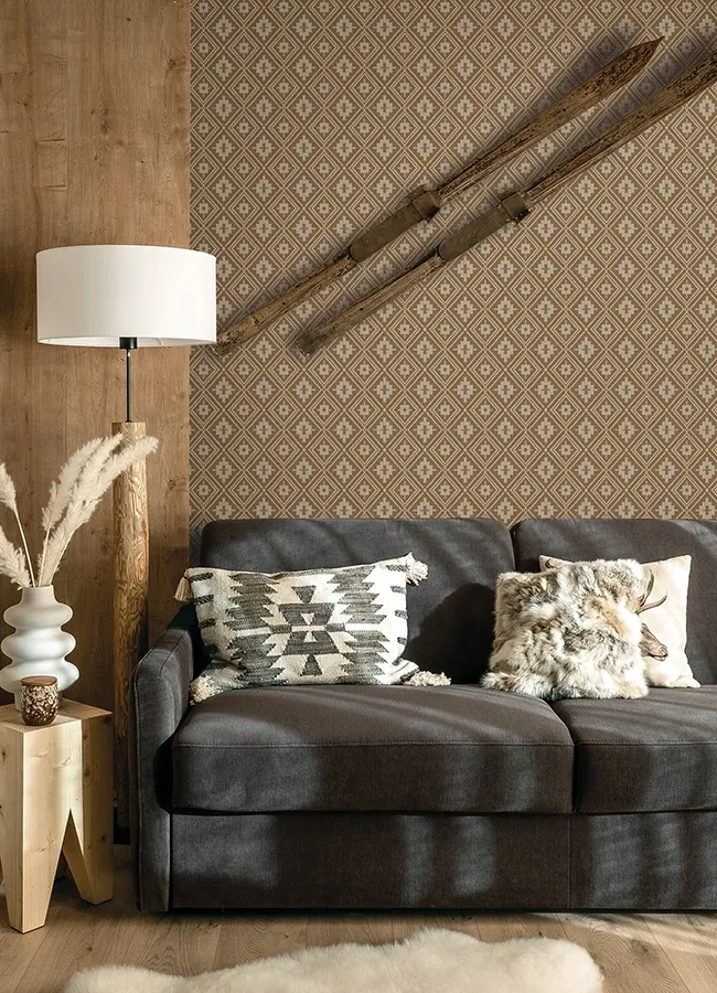 Brewster Home Fashions Camp Blanket Chestnut Wallpaper - SKU 4142-72660