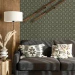 Brewster Home Fashions Camp Blanket Green Wallpaper - SKU 4142-72658