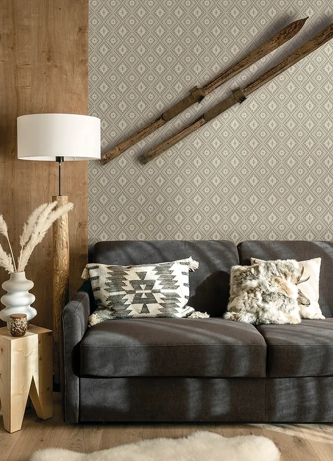 Brewster Home Fashions Camp Blanket Silver Wallpaper - SKU 4142-72659