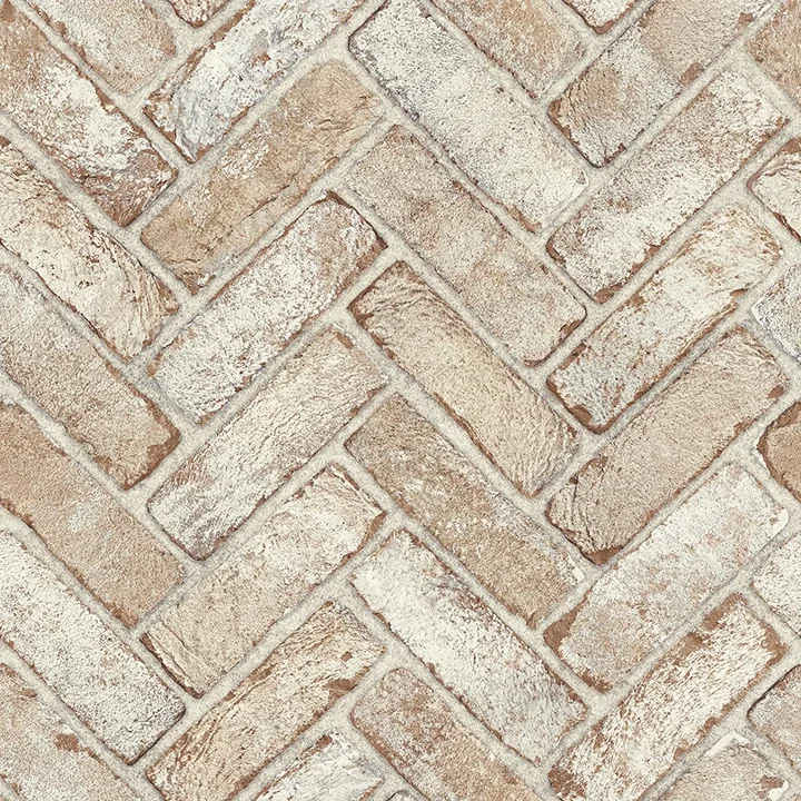 4134-72530 | Canelle Rust Brick Herringbone Wallpaper
