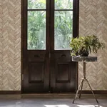 Brewster Home Fashions Canelle Rust Brick Herringbone Wallpaper - SKU 4134-72530