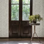 Brewster Home Fashions Canelle White Brick Herringbone Wallpaper - SKU 4134-72532