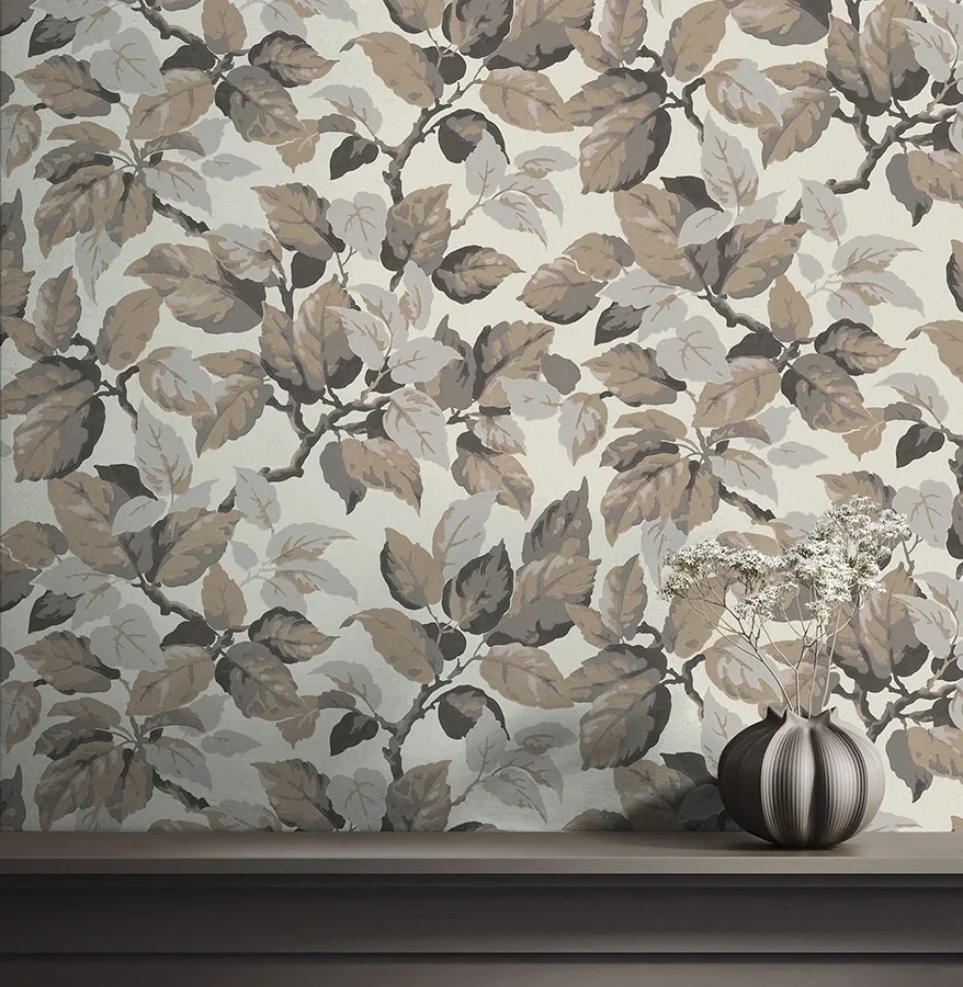 Brewster Home Fashions Canopy Beige Leaf Wallpaper - SKU 4164-M1806