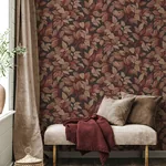 Brewster Home Fashions Canopy Burgundy Leaf Wallpaper | Wallpaper Twins Brewster Home Fashions Canopy Burgundy Leaf Wallpaper - SKU 4164-M1805