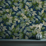 Brewster Home Fashions Canopy Navy Leaf Wallpaper | Wallpaper Twins Brewster Home Fashions Canopy Navy Leaf Wallpaper - SKU 4164-M1807