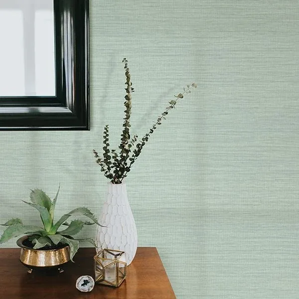 Brewster Home Fashions Cape Town Aqua Faux Silk Wallpaper - SKU 2807-6070