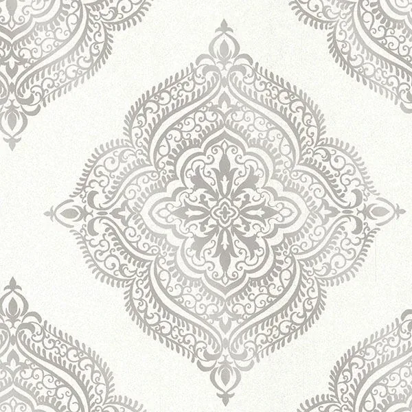2665-21407 | Capella Cream Medallion Wallpaper