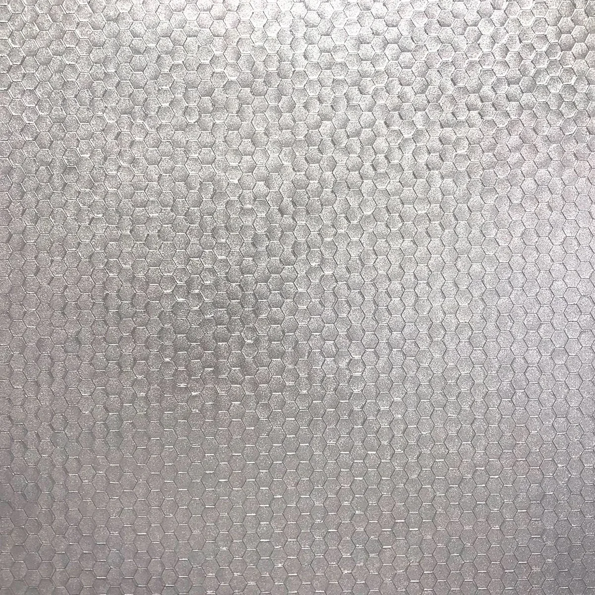 Brewster Home Fashions Carbon Silver Honeycomb Geometric Wallpaper - SKU 2927-42485