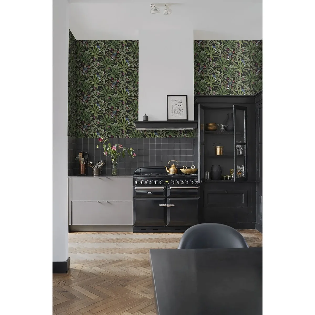 Brewster Home Fashions Carola Black Jungle Tropics Wallpaper | Wallpaper Twins Brewster Home Fashions Carola Black Jungle Tropics Wallpaper - SKU DD139190