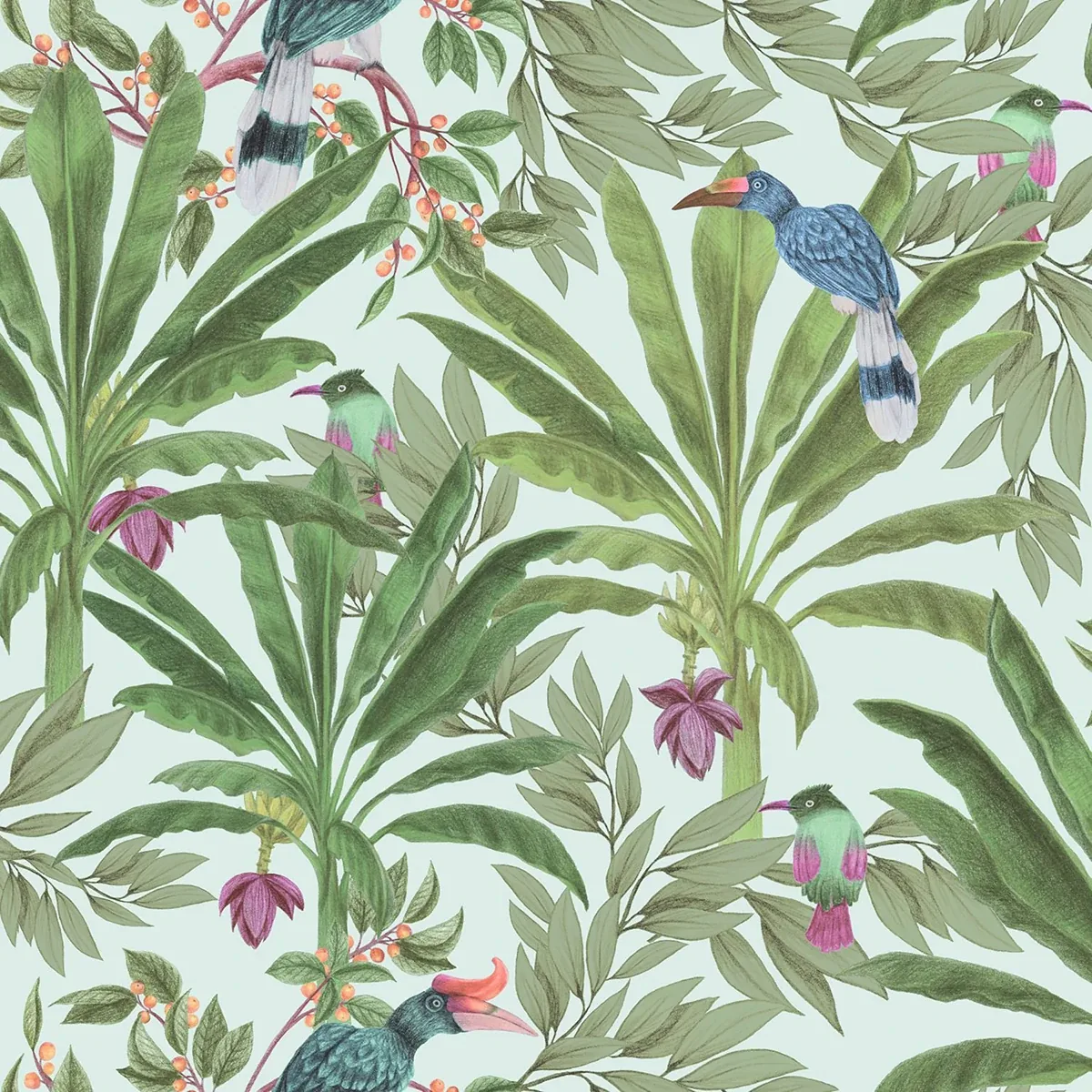 Brewster Home Fashions Carola Green Jungle Tropics Wallpaper - SKU DD139189