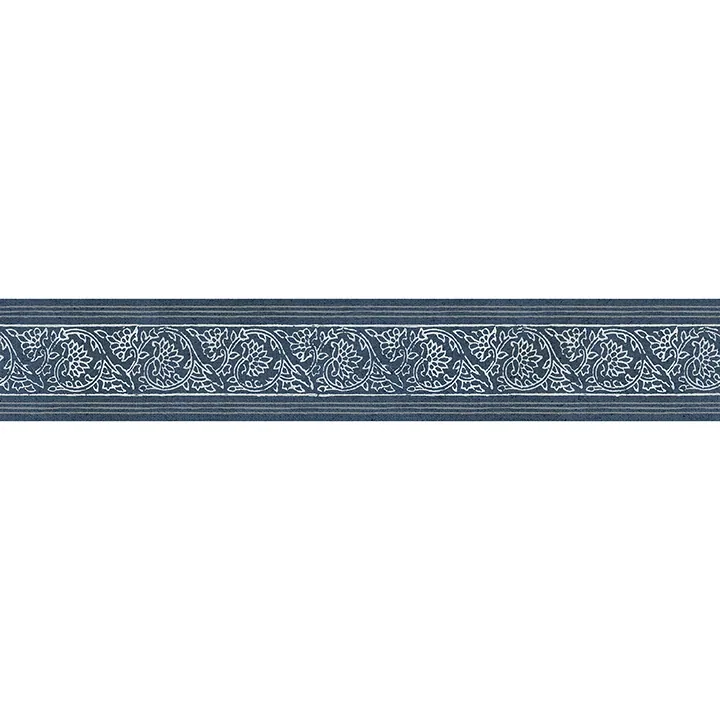 Brewster Home Fashions Carved Floral Blue Trim Wall Border - SKU 4148-14502