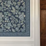 Brewster Home Fashions Carved Floral Blue Trim Wall Border | Wallpaper Twins Brewster Home Fashions Carved Floral Blue Trim Wall Border - SKU 4148-14502