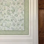 Brewster Home Fashions Carved Floral Green Trim Wall Border | Wallpaper Twins Brewster Home Fashions Carved Floral Green Trim Wall Border - SKU 4148-14501