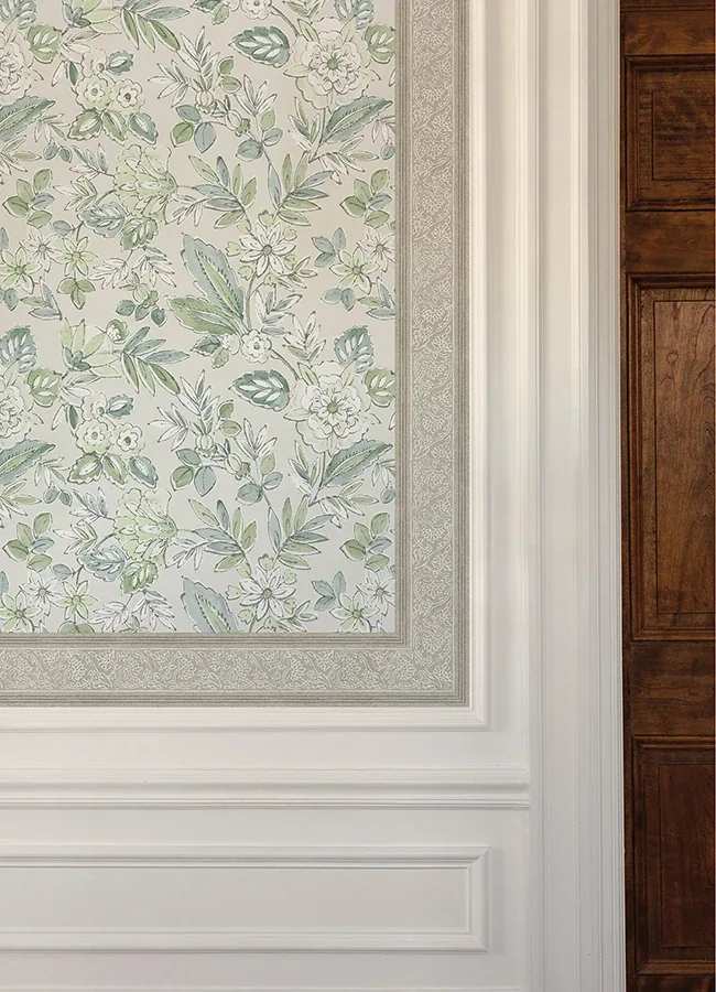 Brewster Home Fashions Carved Floral Taupe Trim Wall Border | Wallpaper Twins Brewster Home Fashions Carved Floral Taupe Trim Wall Border - SKU 4148-14503