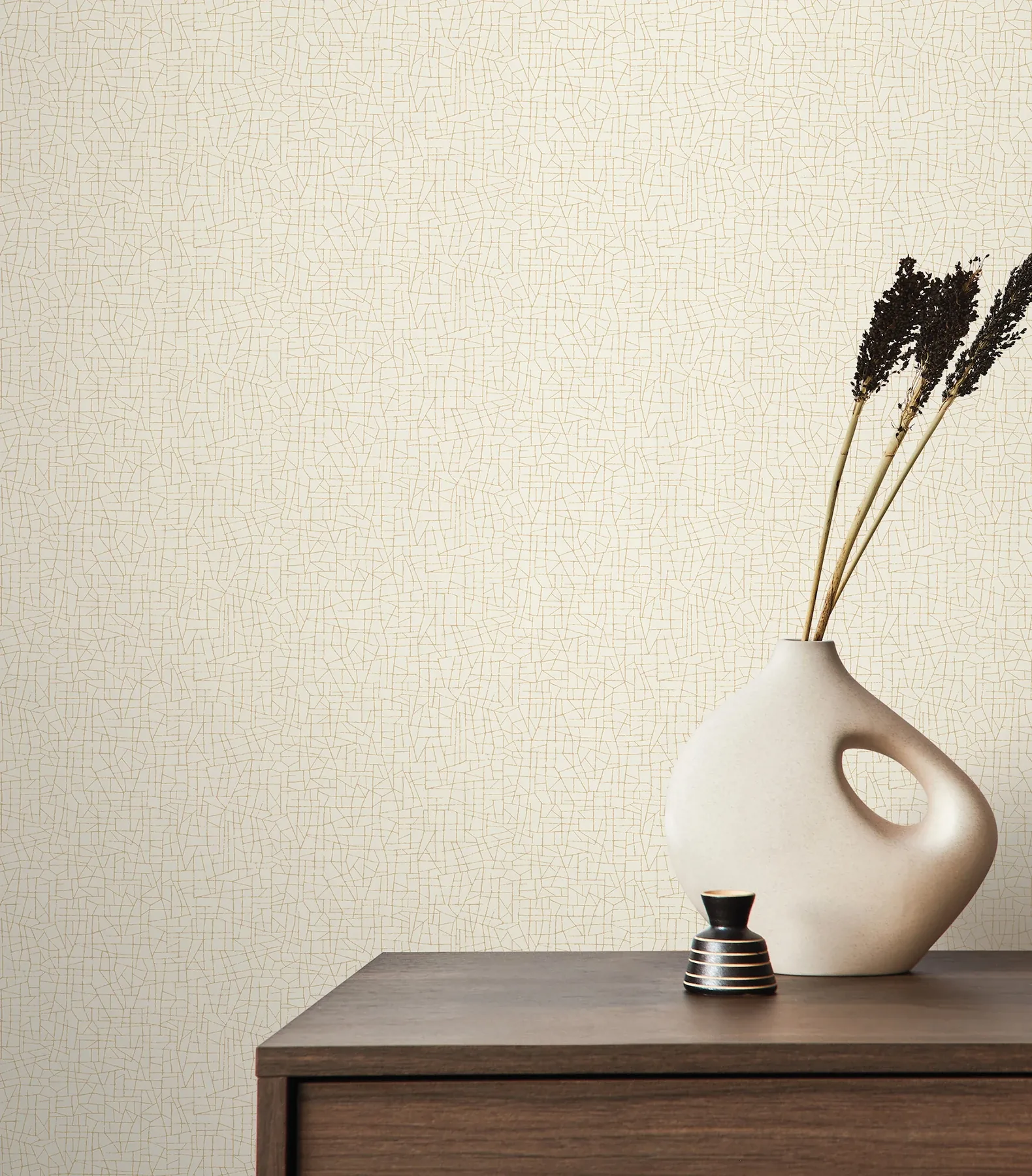 Brewster Home Fashions Cary Ivory Faux Grasscloth Wallpaper - SKU 4207-5407