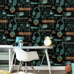 Brewster Home Fashions Casper Black Gamer Wallpaper | Wallpaper Twins Brewster Home Fashions Casper Black Gamer Wallpaper - SKU AH923707