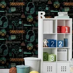 Brewster Home Fashions Casper Black Gamer Wallpaper | Wallpaper Twins Brewster Home Fashions Casper Black Gamer Wallpaper - SKU AH923707