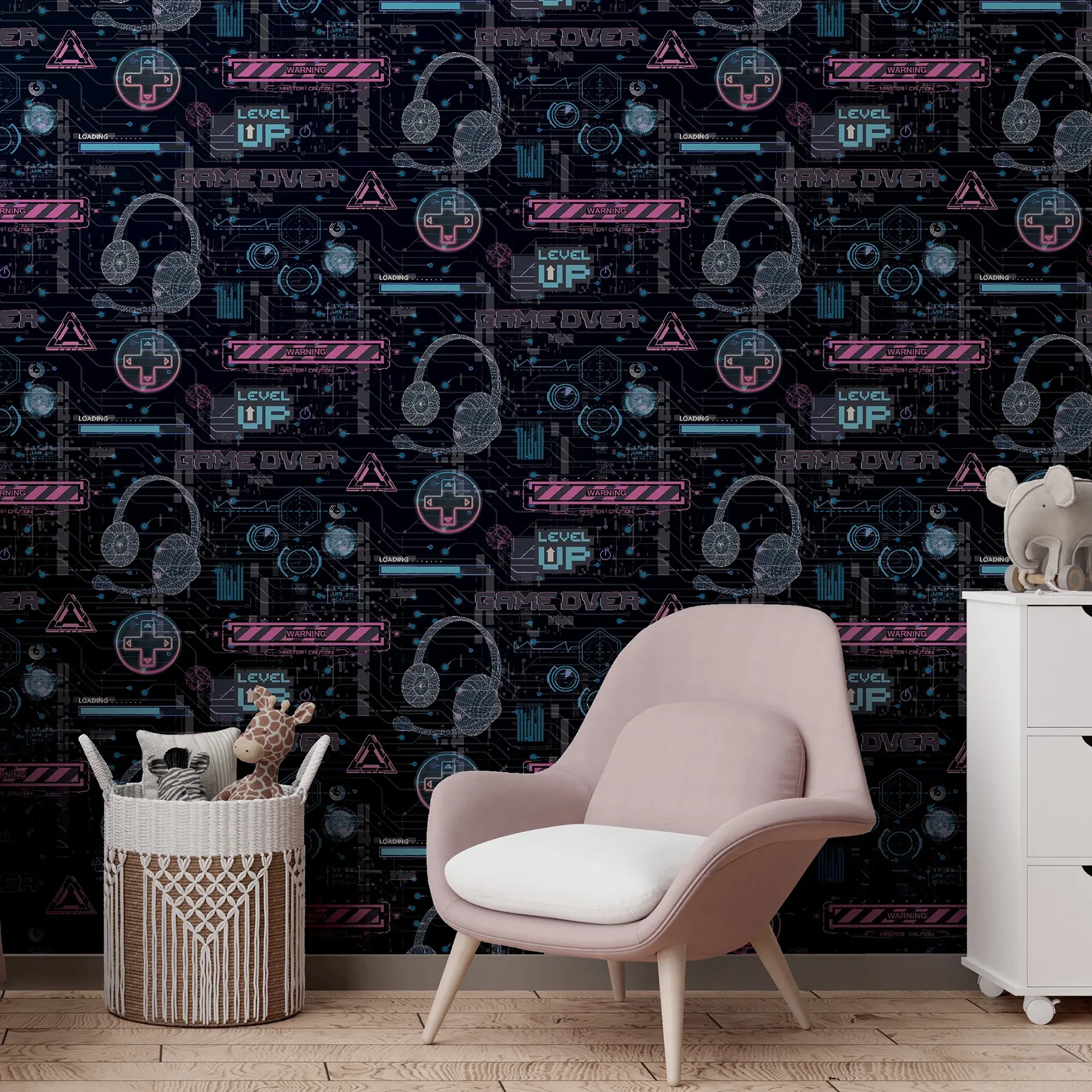 Brewster Home Fashions Casper Pink Gamer Wallpaper | Wallpaper Twins Brewster Home Fashions Casper Pink Gamer Wallpaper - SKU AH923803