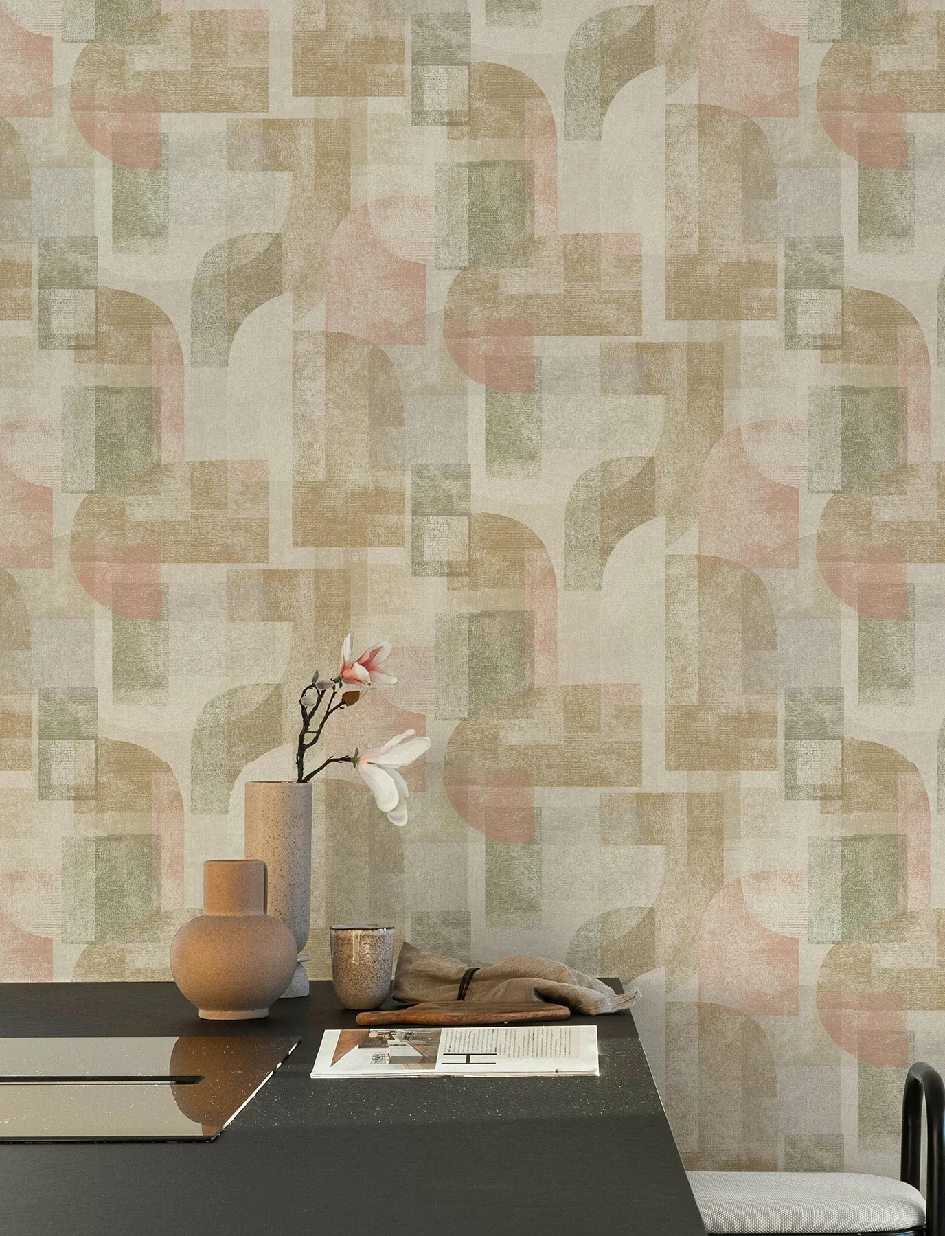 Brewster Home Fashions Cassandra Brown Block Geometric Wallpaper - SKU 4191-83032