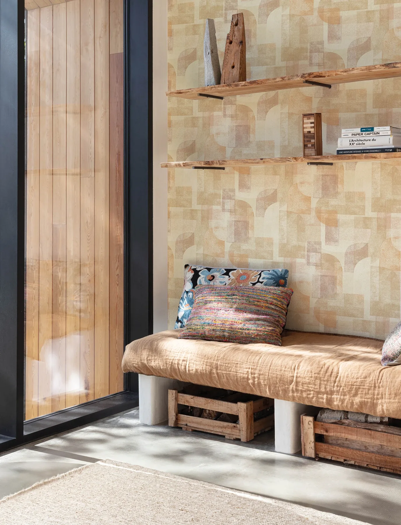 Brewster Home Fashions Cassandra Rust Block Geometric Wallpaper | Wallpaper Twins Brewster Home Fashions Cassandra Rust Block Geometric Wallpaper - SKU 4191-83033