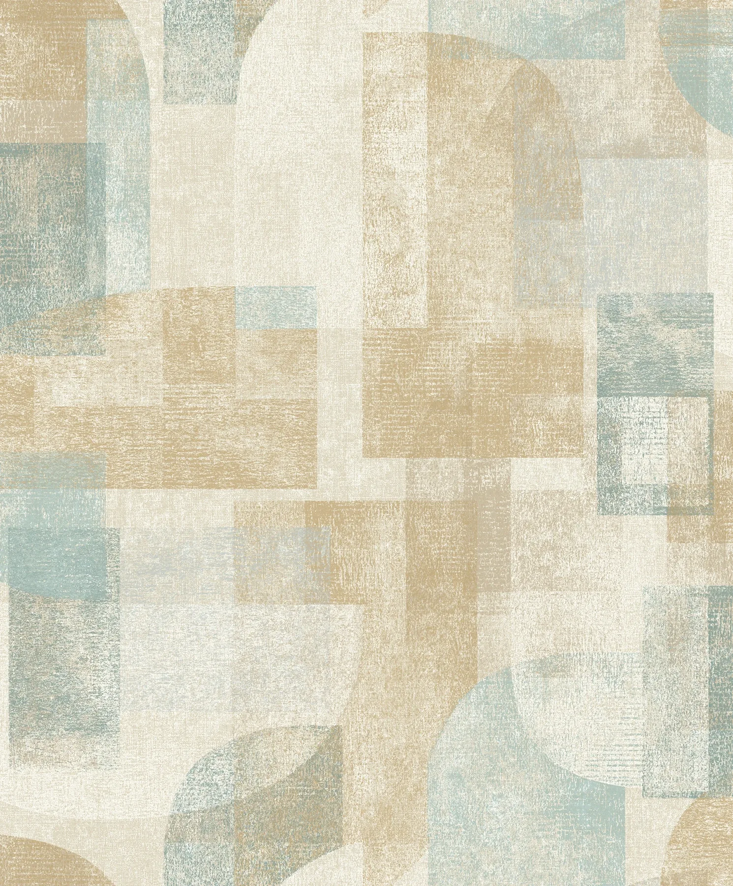 Brewster Home Fashions Cassandra Teal Block Geometric Wallpaper - SKU 4191-83031