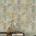 Brewster Home Fashions Cassandra Teal Block Geometric Wallpaper | Wallpaper Twins Brewster Home Fashions Cassandra Teal Block Geometric Wallpaper - SKU 4191-83031
