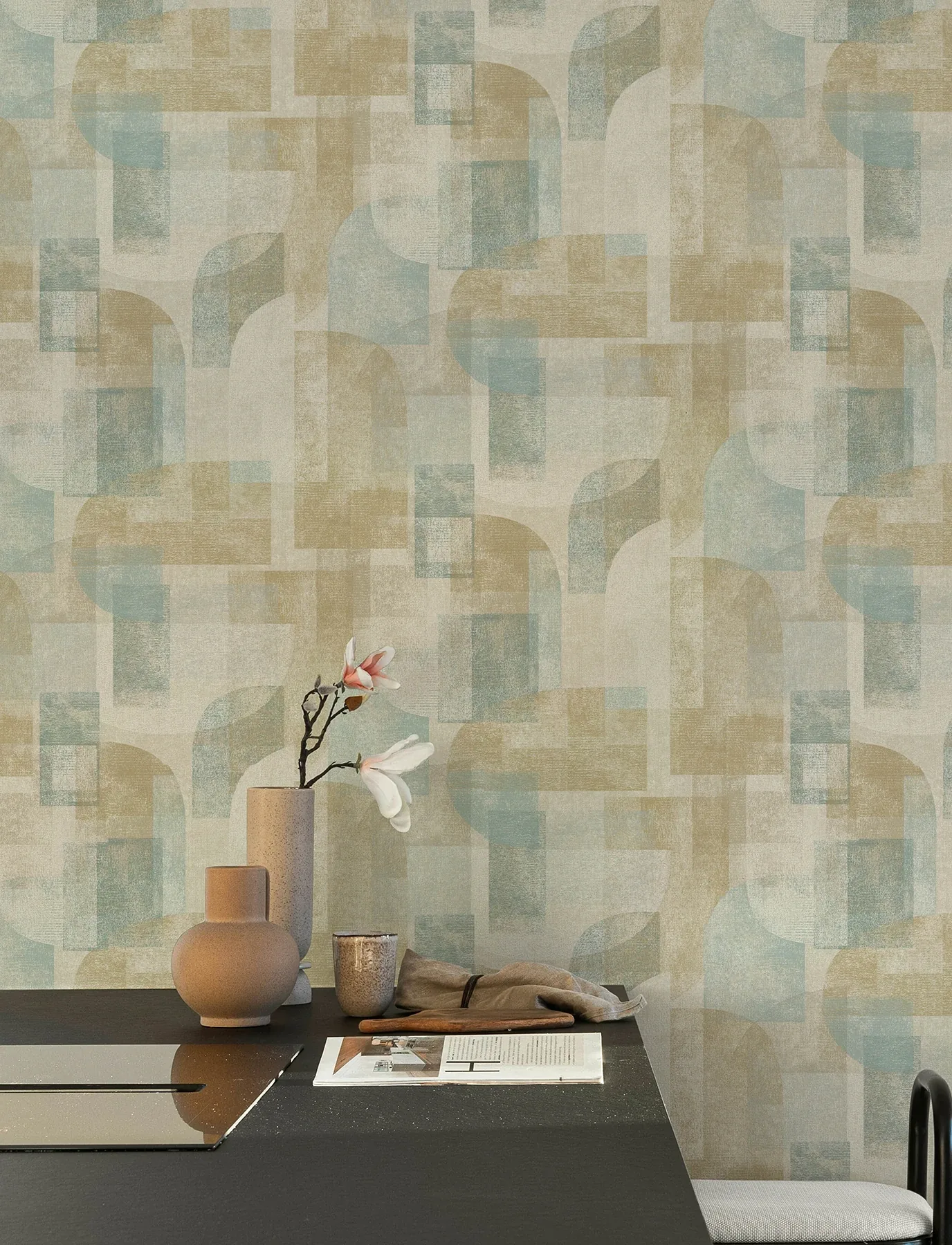 Brewster Home Fashions Cassandra Teal Block Geometric Wallpaper | Wallpaper Twins Brewster Home Fashions Cassandra Teal Block Geometric Wallpaper - SKU 4191-83031