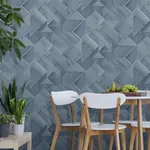 Brewster Home Fashions Cassian Denim Wood Geometric Wallpaper | Wallpaper Twins Brewster Home Fashions Cassian Denim Wood Geometric Wallpaper - SKU 4041-35301