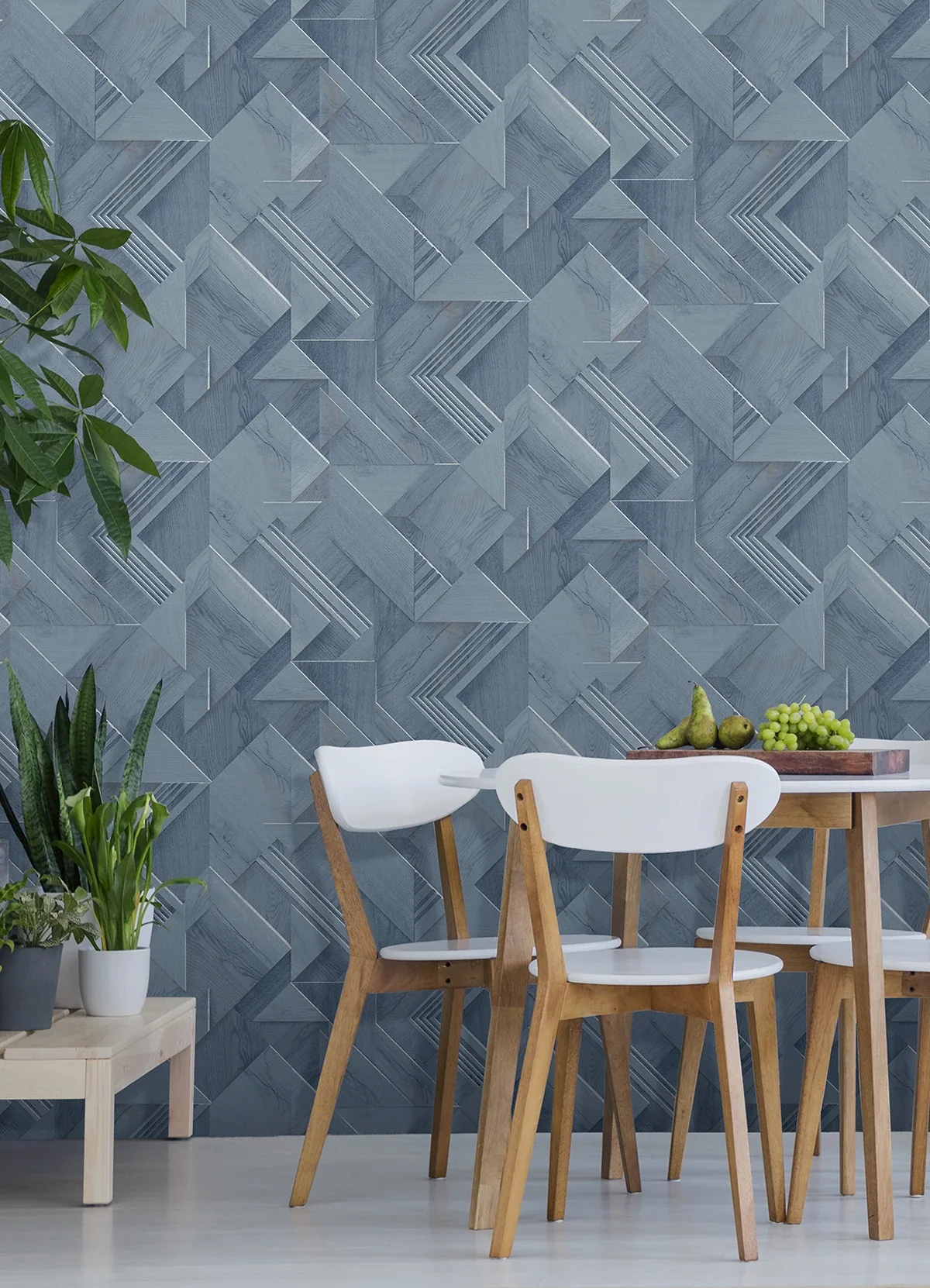 Brewster Home Fashions Cassian Denim Wood Geometric Wallpaper | Wallpaper Twins Brewster Home Fashions Cassian Denim Wood Geometric Wallpaper - SKU 4041-35301