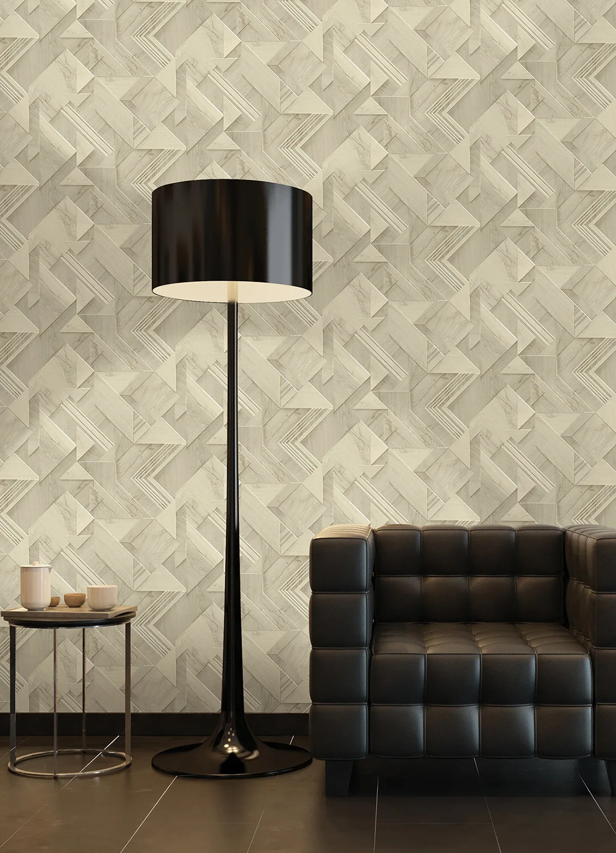 Brewster Home Fashions Cassian Taupe Wood Geo Wallpaper | Wallpaper Twins Brewster Home Fashions Cassian Taupe Wood Geo Wallpaper - SKU 4041-35307