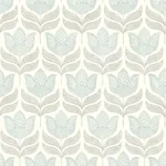 Brewster Home Fashions Cathal Aqua Tulip Block Print Wallpaper | Wallpaper Twins Brewster Home Fashions Cathal Aqua Tulip Block Print Wallpaper - SKU 3125-72344