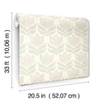 Brewster Home Fashions Cathal Blush Tulip Block Print Wallpaper | Wallpaper Twins Brewster Home Fashions Cathal Blush Tulip Block Print Wallpaper - SKU 3125-72346