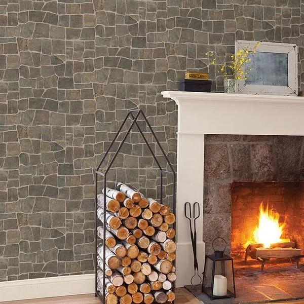 Brewster Home Fashions Cattleya Neutral Slate Path Wallpaper | Wallpaper Twins Brewster Home Fashions Cattleya Neutral Slate Path Wallpaper - SKU 2766-44151
