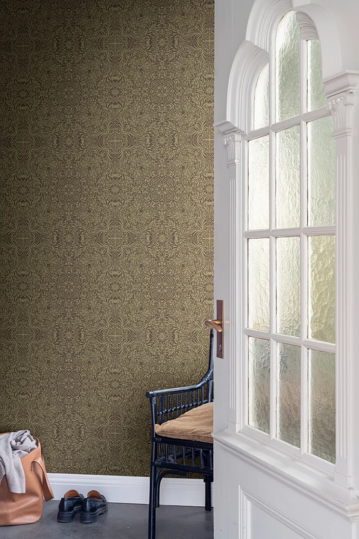 Brewster Home Fashions Ceiling Brown Intricate Floral Wallpaper - SKU 4171-82072