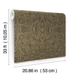 Brewster Home Fashions Ceiling Brown Intricate Floral Wallpaper | Wallpaper Twins Brewster Home Fashions Ceiling Brown Intricate Floral Wallpaper - SKU 4171-82072