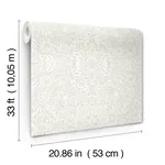 Brewster Home Fashions Ceiling Dove Intricate Floral Wallpaper | Wallpaper Twins Brewster Home Fashions Ceiling Dove Intricate Floral Wallpaper - SKU 4171-82069