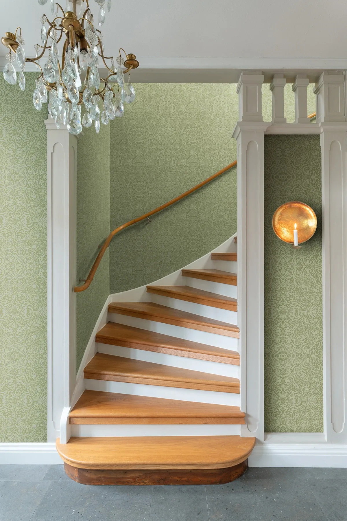 Brewster Home Fashions Ceiling Green Intricate Floral Wallpaper - SKU 4171-82071