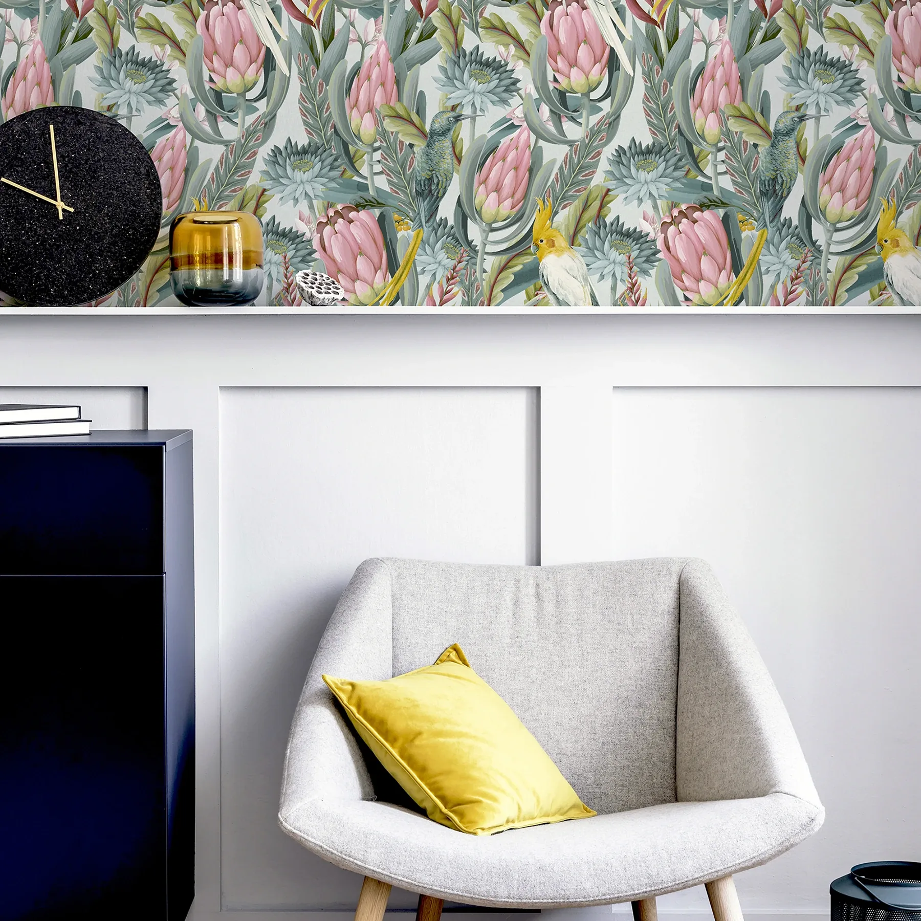 Brewster Home Fashions Celia Multicolor Tropical Birds Wallpaper | Wallpaper Twins Brewster Home Fashions Celia Multicolor Tropical Birds Wallpaper - SKU AH297905