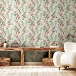 Brewster Home Fashions Celine Pink Courtyard Garden Wallpaper | Wallpaper Twins Brewster Home Fashions Celine Pink Courtyard Garden Wallpaper - SKU AH924907