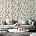 Brewster Home Fashions Celine Pink Courtyard Garden Wallpaper | Wallpaper Twins Brewster Home Fashions Celine Pink Courtyard Garden Wallpaper - SKU AH924907
