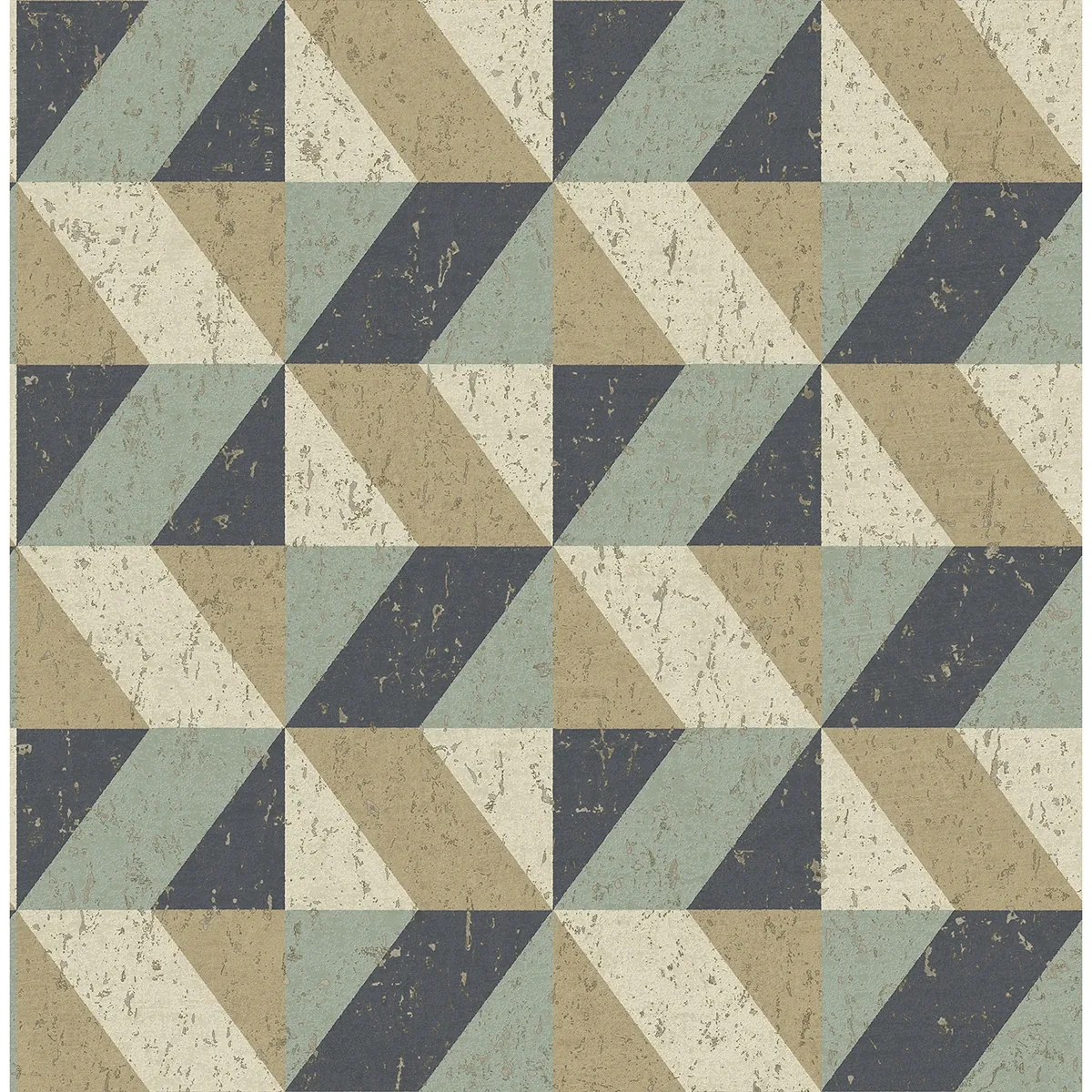 2896-25310 | Cerium Blue Concrete Geometric Wallpaper